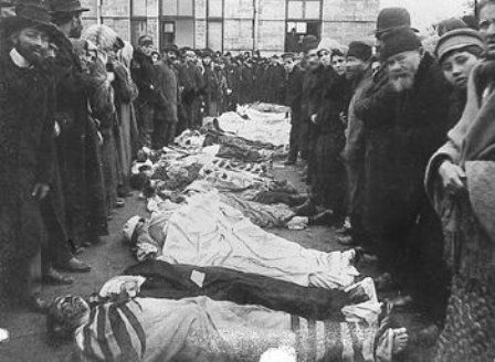 Bodies of Jews murdered in Odessa